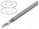 Wire: microphone cable; 2x2x0.22mm2; grey; OFC; -15÷70°C; PVC TASKER