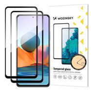 Wozinsky Full Glue Glass for Xiaomi Redmi Note 12 Pro+ / Note 12 Pro / Note 12 5G / Note 12 / Note 10 Pro - black (2 pcs.), Wozinsky