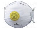 Dust respirator; disposable,with valve; FFP2 NR D; 10pcs. DELTA PLUS