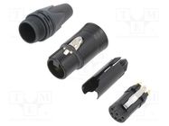 Connector: XLR; plug; female; PIN: 6; straight; for cable; soldering NEUTRIK