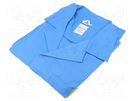 Coat; ESD; XS (unisex); cotton,polyester,carbon fiber; blue STATICTEC