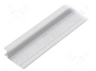 Profiles for LED modules; white; L: 1m; WALLE12; aluminium TOPMET