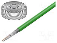 Wire: microphone cable; 2x0.35mm2; green; OFC; -15÷70°C; PVC 