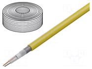 Wire: microphone cable; 2x0.35mm2; yellow; OFC; -15÷70°C; PVC TASKER