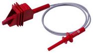 TEST LEAD, ALLIGATOR CLIP-4MM PLUG, RED