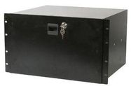 RACK DRAWER W/ LOCK, 6U, STEEL, BLACK