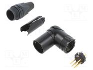 Plug; XLR; male; PIN: 5; angled 90°; swivel; for cable; soldering NEUTRIK