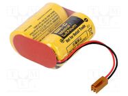 Battery: lithium; 6V; 5000mAh; non-rechargeable; 53x26x50.5mm 