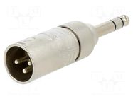connector "ADAPTER XLRM 3POLE  1/4"" PLUG" NEUTRIK