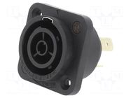 Connector: circular; socket; female; PIN: 3; for panel mounting NEUTRIK