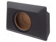 Car loudspeaker enclosure; MDF; black; 200mm; Grooving: 217mm BASSER