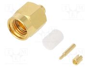 Connector: SMA; plug; male; straight; 50Ω; soldering; for cable AMPHENOL RF