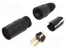 Plug; XLR; male; PIN: 4; straight; for cable; zinc die-cast; 3.5÷8mm NEUTRIK