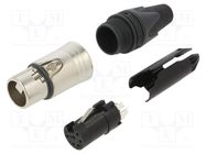 Connector: XLR; plug; female; PIN: 6; straight; for cable; soldering NEUTRIK