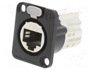 Socket; female; etherCON; Type: shielded; PIN: 8; gold-plated; Cat: 6 NEUTRIK