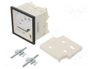 Voltmeter; on panel; VDC: 0÷400V; Class: 1.5; Umax: 600V; 72x72mm LUMEL