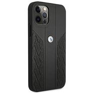 BMW Leather Curve Perforate Case for iPhone 12 Pro Max - Black, BMW