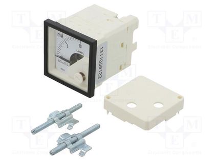 Ammeter; on panel; I DC: 0÷10mA; Class: 1.5; Length: 42mm; 600V; MA16 LUMEL MA16N-A10700000A0