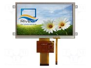 Display: TFT; 7"; 800x480; Illumin: LED; Dim: 165.6x100.6x7.69mm Riverdi