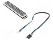 Display: LED; No.char: 8; red; 117x22mm; Gravity; 5VDC; -40÷85°C DFROBOT
