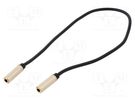 Cable; Jack 3.5mm 3pin socket,both sides; 0.3m; black VENTION