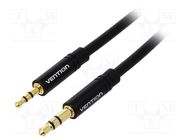 Cable; Jack 2.5mm 3pin plug,Jack 3.5mm 3pin plug; 3m; black VENTION