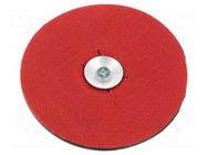 Backing pad; Ø: 125mm; Mounting: rod 6mm; for abrasive discs PROLINE