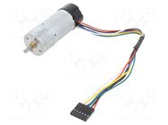 Motor: DC; with encoder,with gearbox; LP; 6VDC; 2.4A; 1300rpm POLOLU
