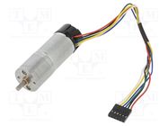 Motor: DC; with encoder,with gearbox; HP; 6VDC; 6.5A; 56rpm; 172: 1 POLOLU