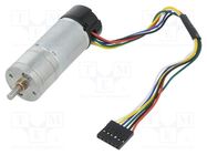 Motor: DC; with encoder,with gearbox; HP; 6VDC; 6.5A; 280rpm; 34: 1 POLOLU