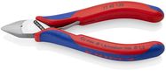 KNIPEX 77 42 130 Electronics Diagonal Cutter with box joint with multi-component grips 130 mm