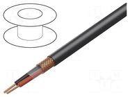 Wire: loudspeaker cable; 2x1mm2; stranded; OFC; black; -15÷70°C TASKER