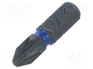 Screwdriver bit; Pozidriv®; PZ2; Overall len: 25mm C.K