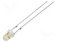 LED; white cold; 3mm; candle light effect; 5800÷7000mcd; 30°; 20mA OPTOSUPPLY