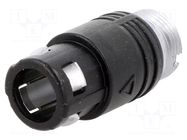 Enclosure for connectors: circular; straight; for cable NEUTRIK