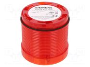 Module: light signaller; red; LED; 24VDC; 24VAC; IP65; Ø70x65.5mm SIEMENS