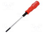 Screwdriver; slot; 4,0x0,5mm; Blade length: 80mm ENGINEER