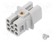Connector: HDC; female; EPIC H-D; PIN: 8; size H-A 3; w/o contacts LAPP