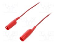 Test lead; 70VDC; 33VAC; 5A; both sides,aligator clip; red; AL-B POMONA