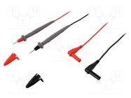 Test leads; Urated: 1kV; Inom: 10A; Len: 1.22m; black,red POMONA