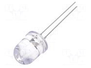 CRLED; white cold; 10mm; 12000mcd; 30°; Front: convex; 5.5÷20VDC OPTOSUPPLY