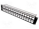 Mounting adapter; patch panel; RACK; screw; 19x24mm; Height: 2U CLIFF