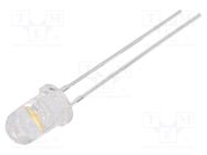 LED; 5mm; white warm; 14400÷18000mcd; 85°; Front: convex; 2.7÷3.4V OPTOSUPPLY