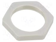Nut; Thread: metric; polyamide; PMAFIX MN; grey; Pitch: 1.5; 41mm PMA