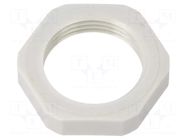 Nut; Thread: PG; polyamide; PMAFIX MN; grey; 27mm; Thread: PG13,5 PMA