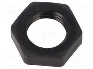 Nut; Thread: metric; polyamide; PMAFIX MN; black; Pitch: 1.5; 17mm PMA