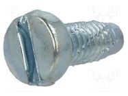 Screw; for metal; 4x12; Head: cheese head; slotted; 1,2mm; zinc BOSSARD