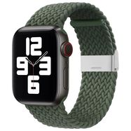 Strap Fabric Band for Watch Ultra / 9 / 8 / 7 / 6 / SE / 5 / 4 / 3 / 2 (49mm / 45mm / 44mm / 42mm) Braided Fabric Strap Watch Bracelet Green, Hurtel