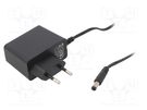 Power supply: switched-mode; mains,plug; 12VDC; 1.33A; 15W; 84.5% ESPE