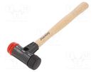 Hammer; 290mm; W: 87mm; 306g; 30mm; round; wood (hickory) WIHA
